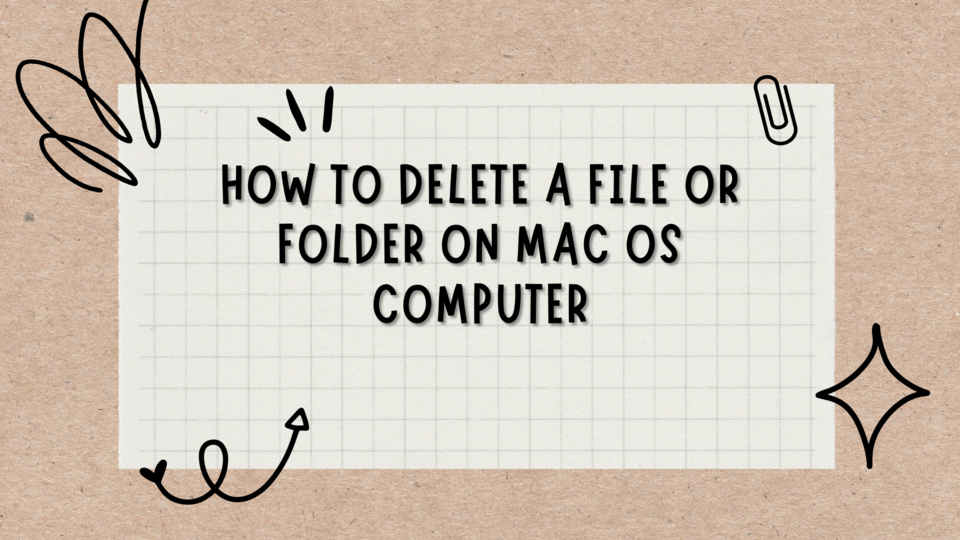 How to delete a File or Folder on a Mac OS computer